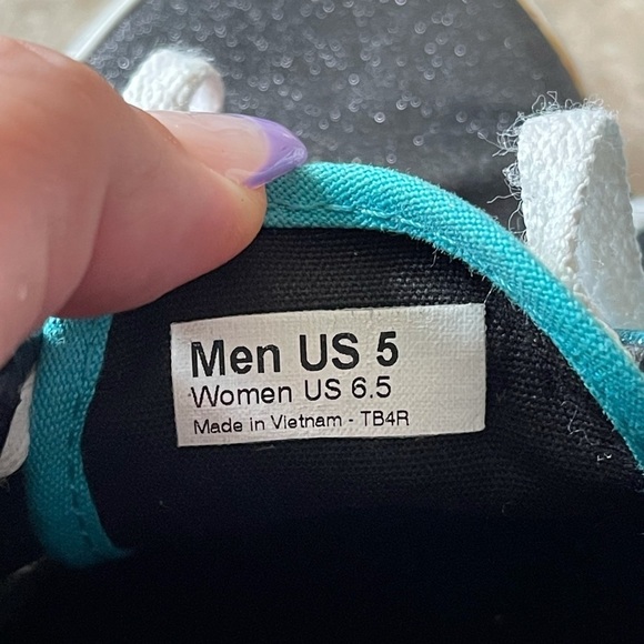 VANS Old Skool Athletic Shoes Glitter Teal / Black - Picture 8 of 12